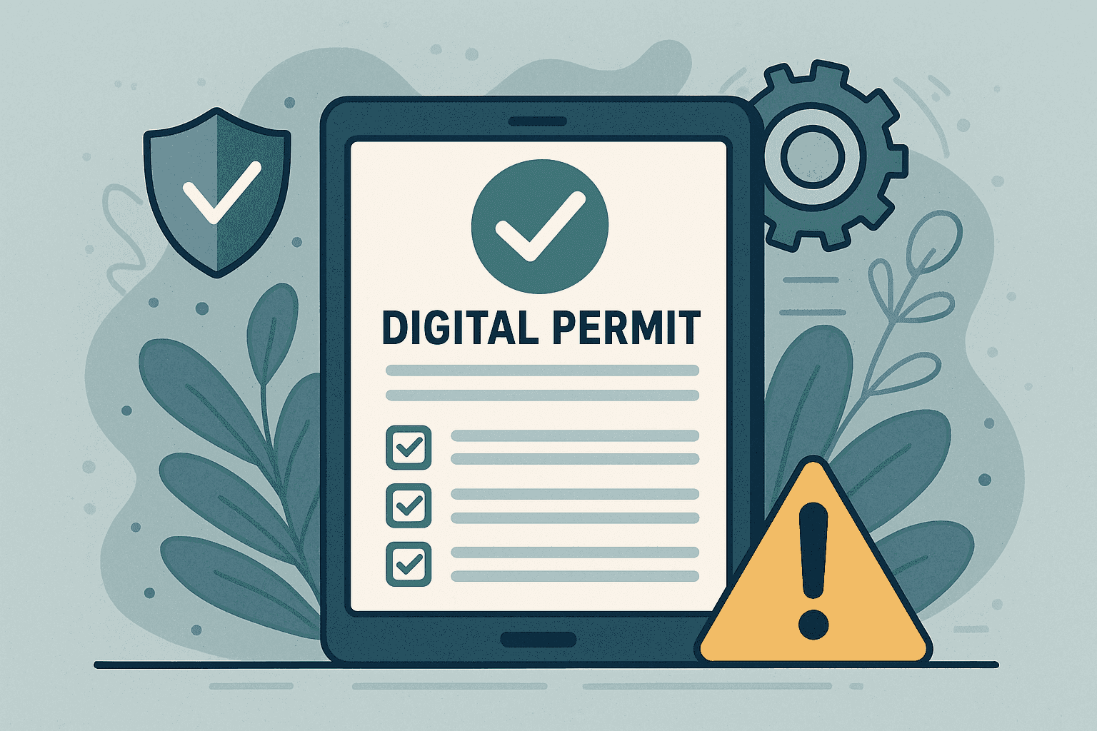 Digital permit to work system dashboard showing real-time permit approvals and safety compliance monitoring